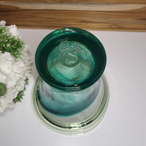 Signed Art Glass Vase - Hand Blown Glass - Arte Vagas - Picture 6 of 7